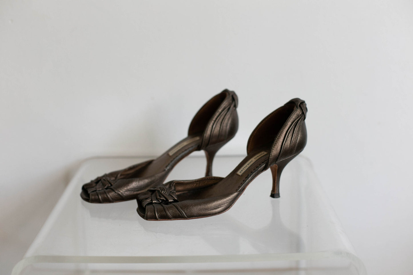 Vintage Pedro Miralles Bronze Metallic Heels – Size EU 38