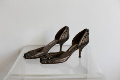 Vintage Pedro Miralles Bronze Metallic Heels — additional view 9