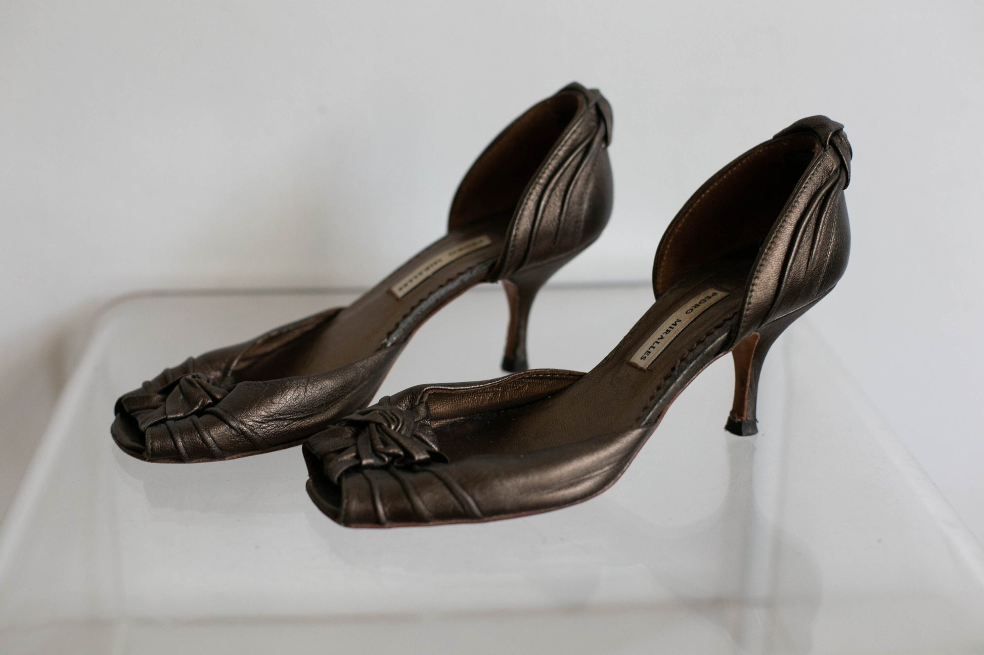 Vintage Pedro Miralles Bronze Metallic Heels – Size EU 38