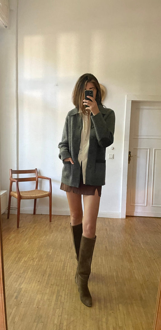 Pierre Cardin grey wool vest, Vintage smart winter wear, Autumn men's clothing,