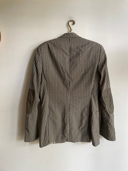 Vintage Drykorn Plaid Blazer In Brown Beige — additional view 9