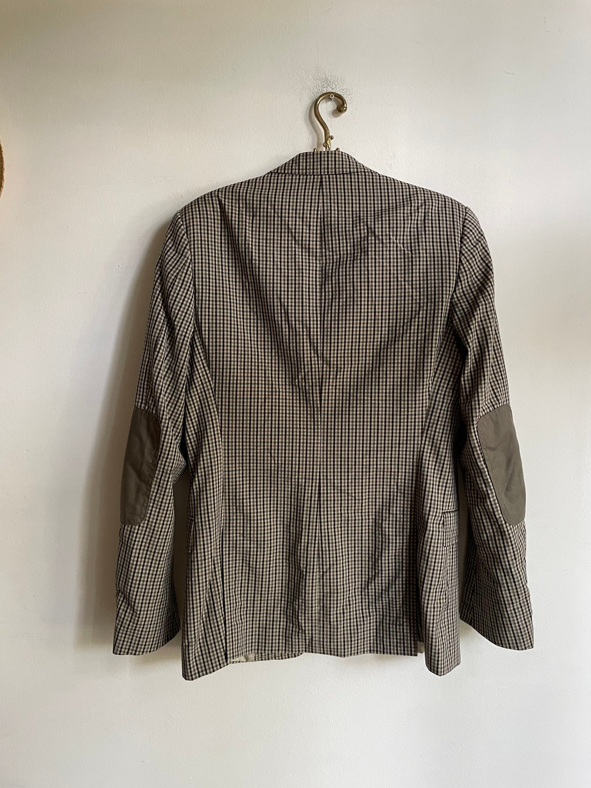 Vintage Drykorn Blazer – Brown Beige Plaid – Academia Unisex Style