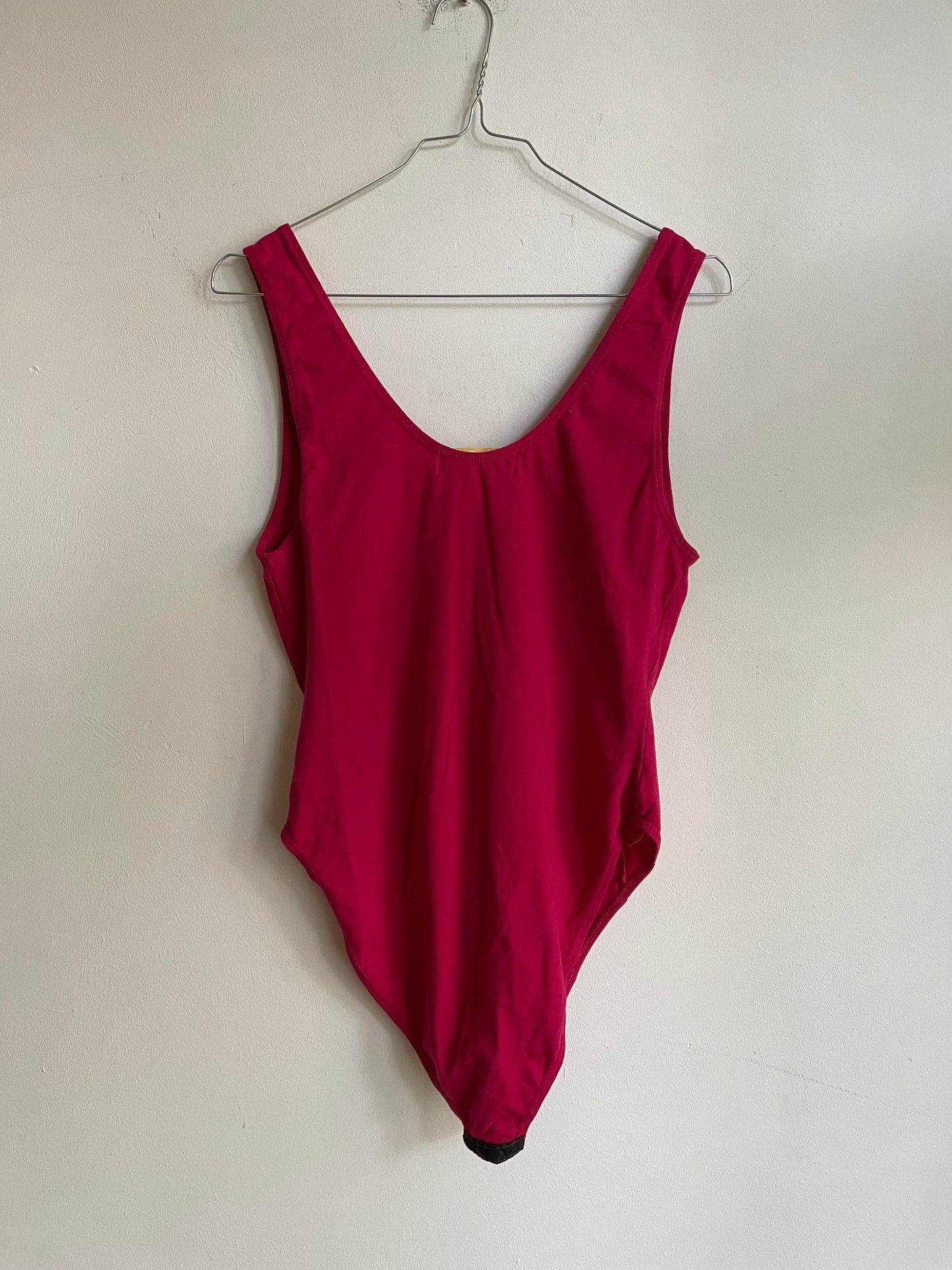 Pink feminine bodysuit, Fuchsia lace up vintage body, Sexy vibrant leotard, Vintage cotton 90s Festival Rave Swimsuit, Swimming Costume Top