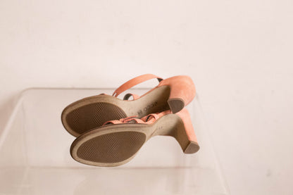 Vintage Pink Strappy ECCO Heels — additional view 9