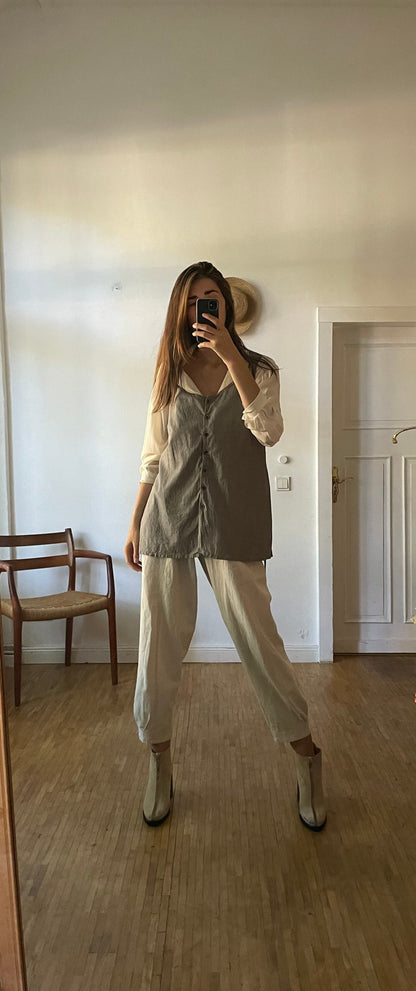 Vintage Striped Cotton Gilet — additional view 5