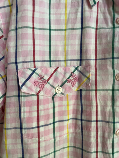 Vintage Pink Checkered Blouse — additional view 9