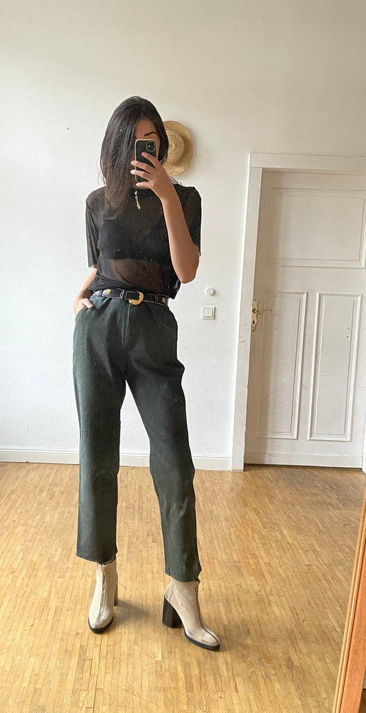 Krizia vintage denim trousers, Straight jean, Vintage Style, High Waisted Pleated, Slow Fashion, Designer pants, High rise Harry styles,