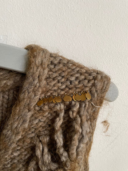 Brown Alpaca Wool Blend Waistcoat — additional view 10