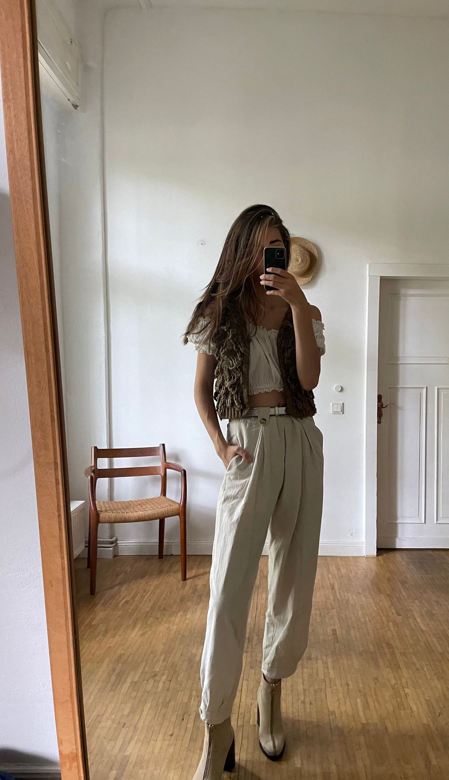 Alpaca wool blend brown waistcoat, Stylish textured woman gilet, Earthy boho beach clothing, bohemian outfit