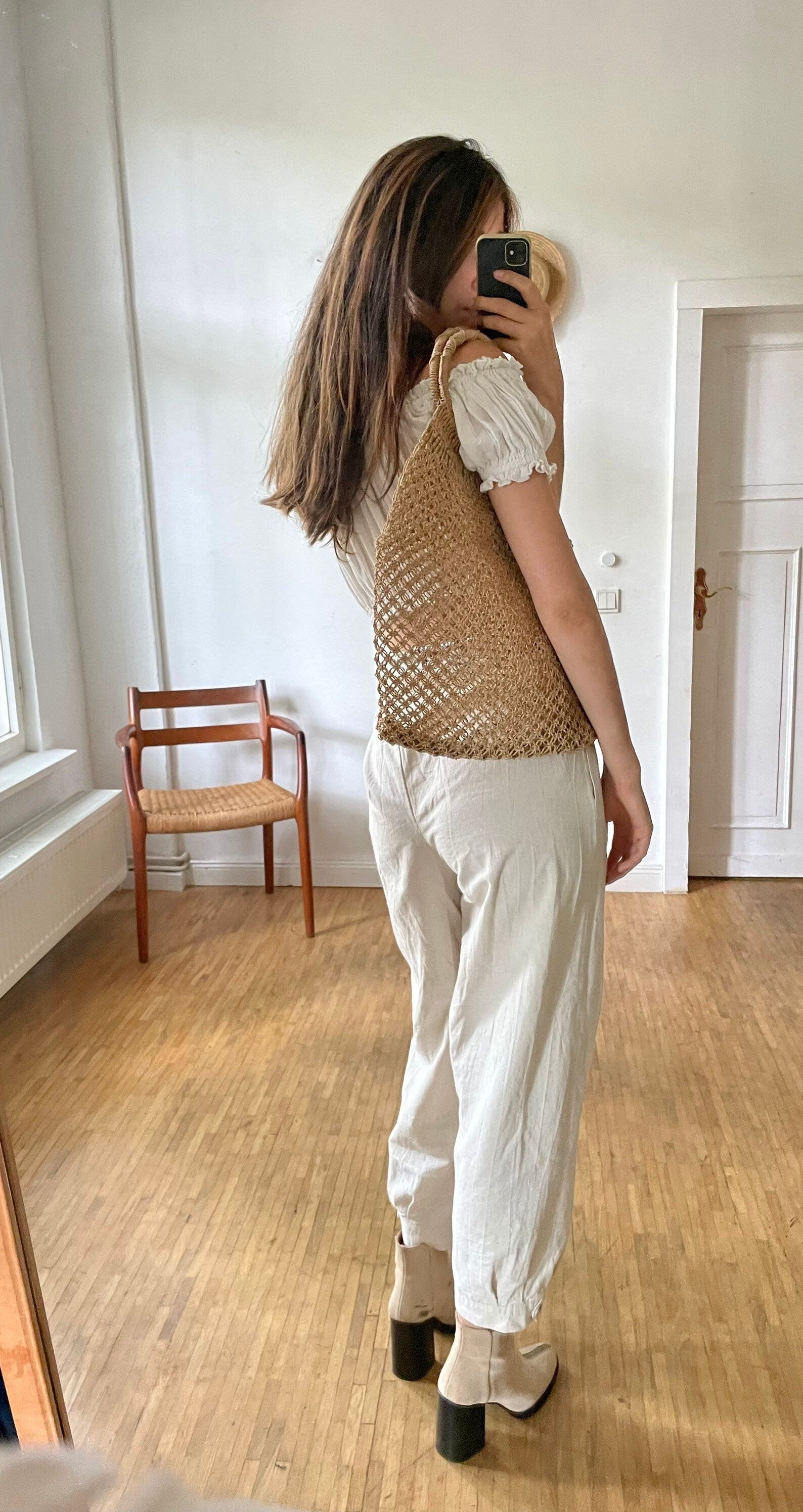 Jute market bag, Macrame vintage bohemian hippie bag, vintage shoulder bag, woven hippie bag, boho beach bag