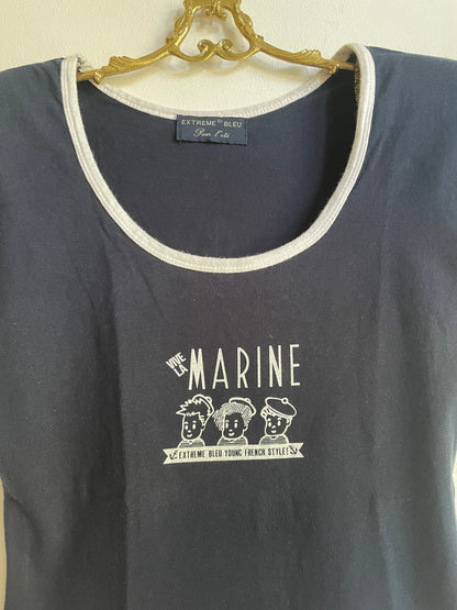 Retro Blue Vintage Marine Bodysuit — additional view 9