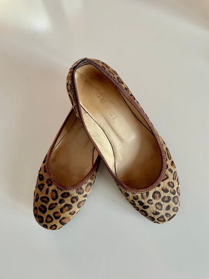 Gucci Leopard Print Vintage Flats