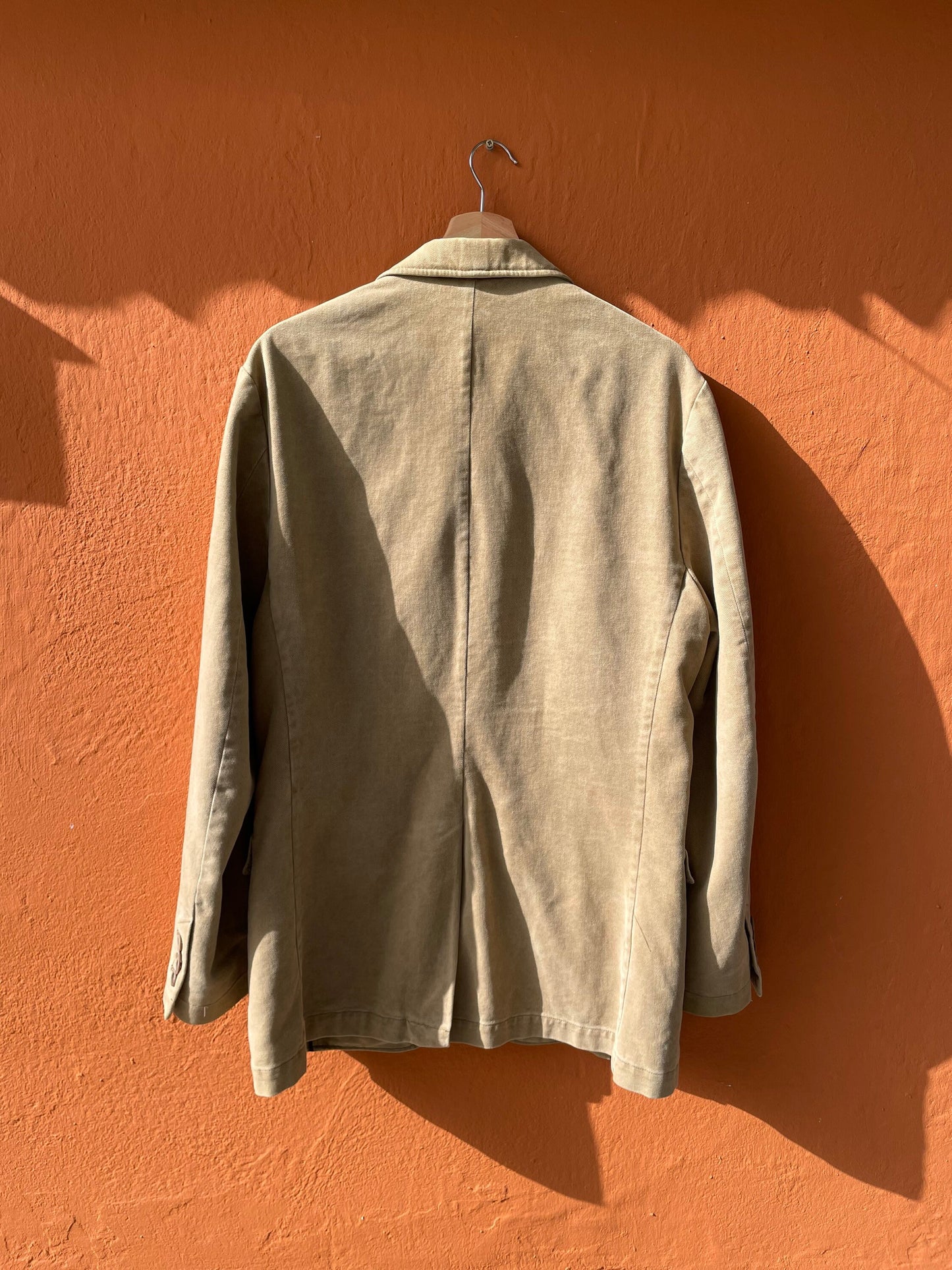 Light Academia tweed jacket, Brown beige smart Americana, vintage Massimo Dutti Oversized jacket, Tan casual designer jacket, L