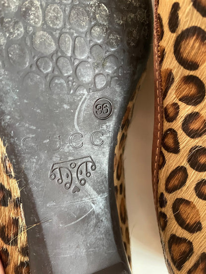 Gucci Leopard Print Vintage Flats — additional view 9
