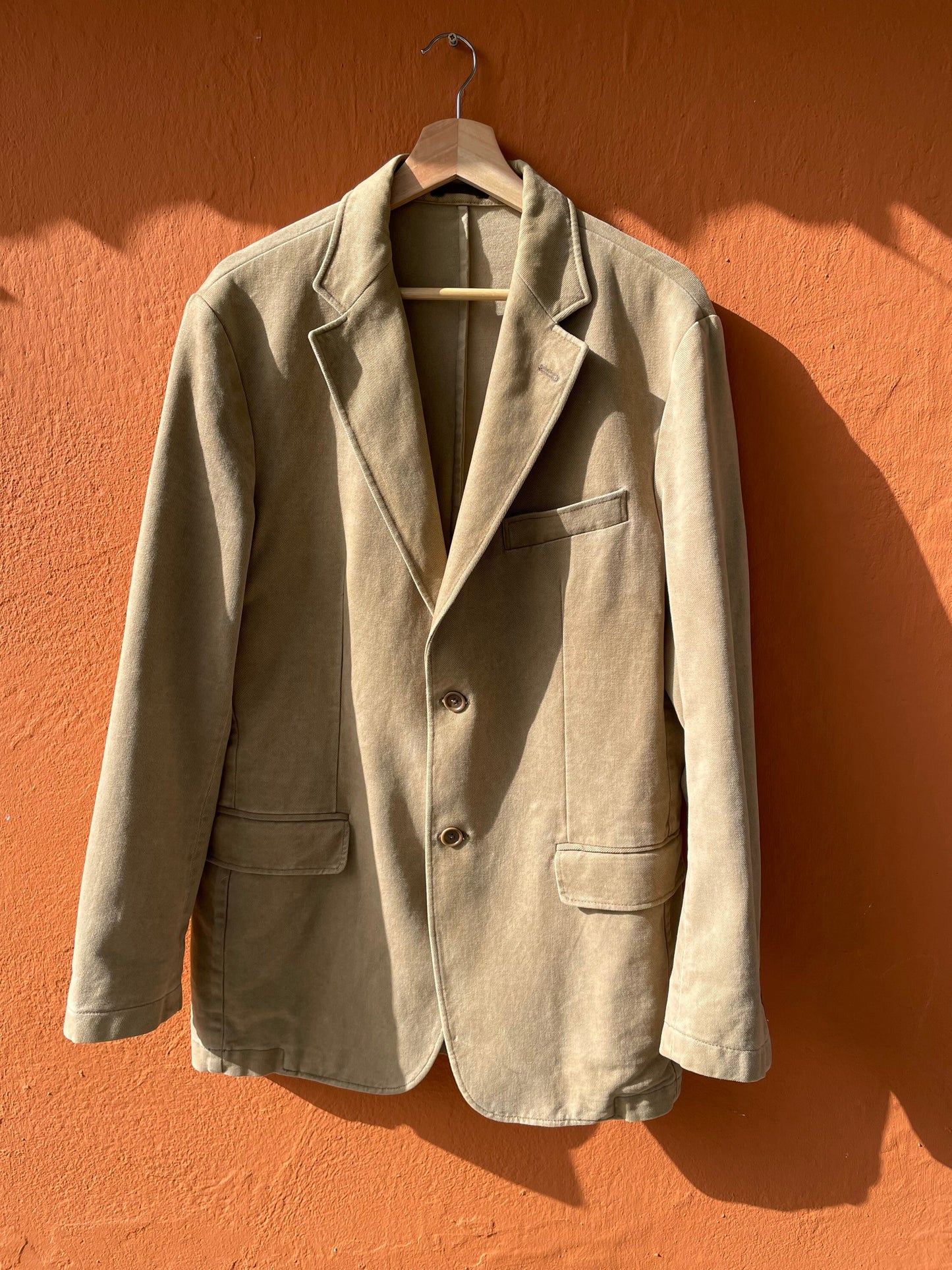 Light Academia tweed jacket, Brown beige smart Americana, vintage Massimo Dutti Oversized jacket, Tan casual designer jacket, L