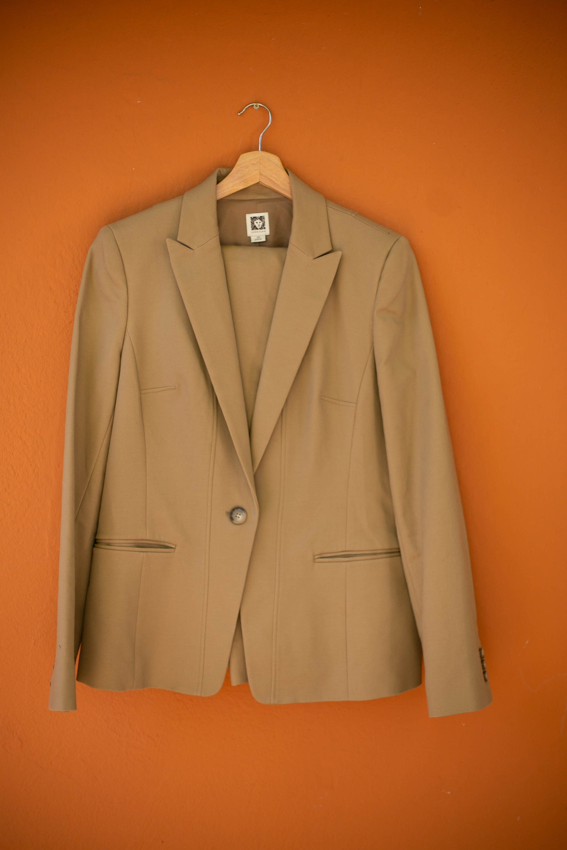 Contemporary Taupe Suit Set - Sleek Blazer and Tailored Trousers, Basic earthy lounge set, boheme two piece, beige house set, pant suits