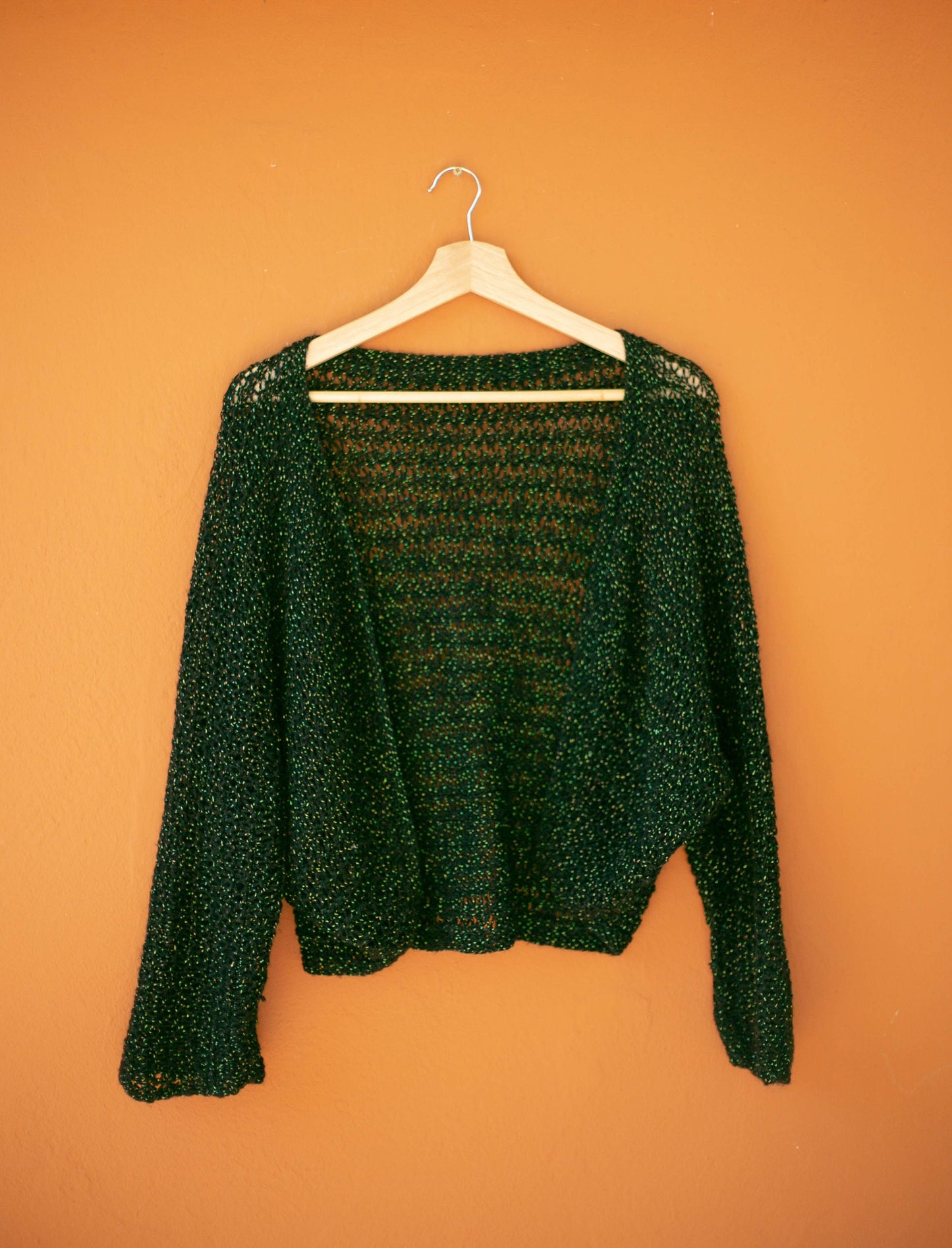 Glitter bolero, Black festive cardigan, Christmas outfit, Cute winter wear, New years eve clothing, L - XL