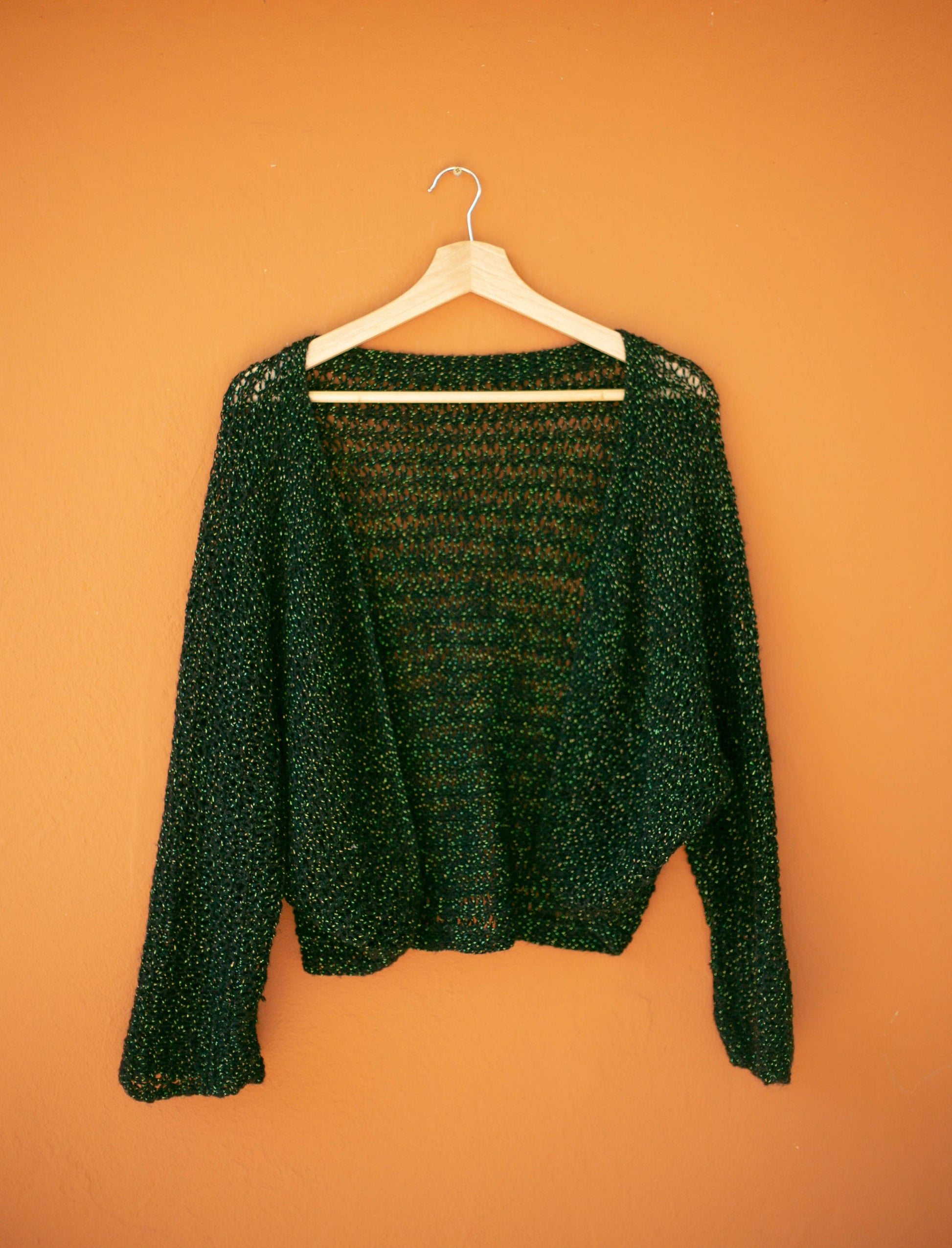 Glitter bolero, Black festive cardigan, Christmas outfit, Cute winter wear, New years eve clothing, L - XL