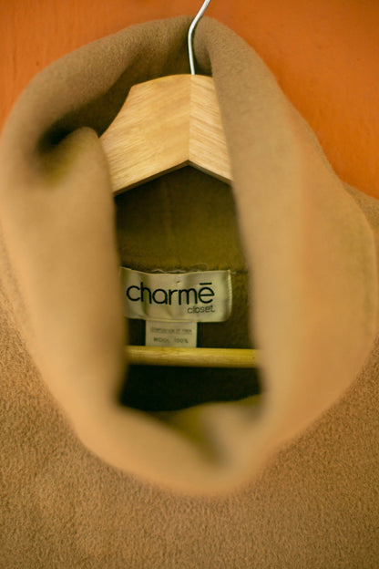 Wool Tan Turtleneck Shawl — additional view 6