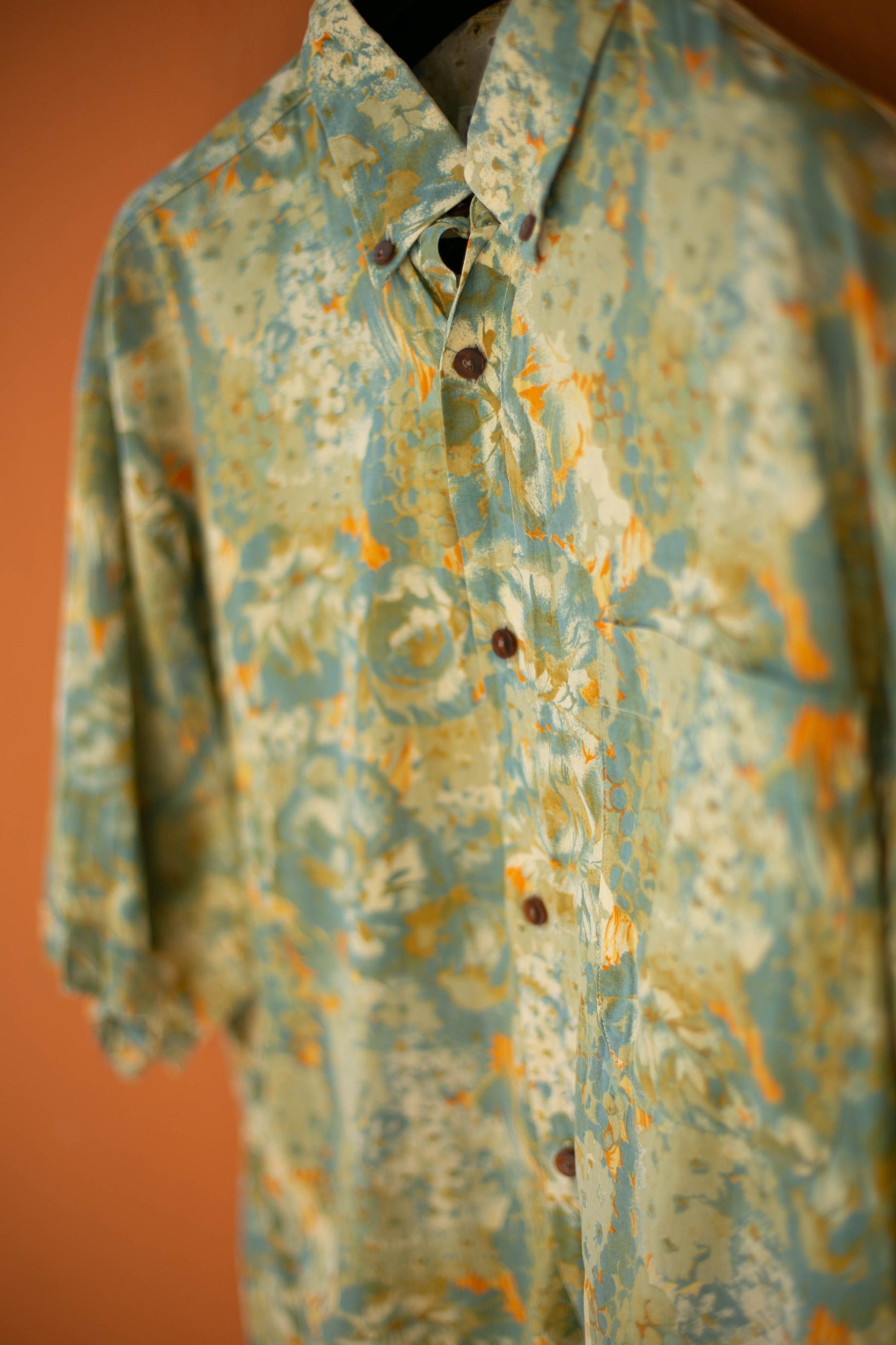 Vintage groovy woman blouse, Oversized shirt, Retro woman shirt, 80'S abstract blouse, Mod shirt