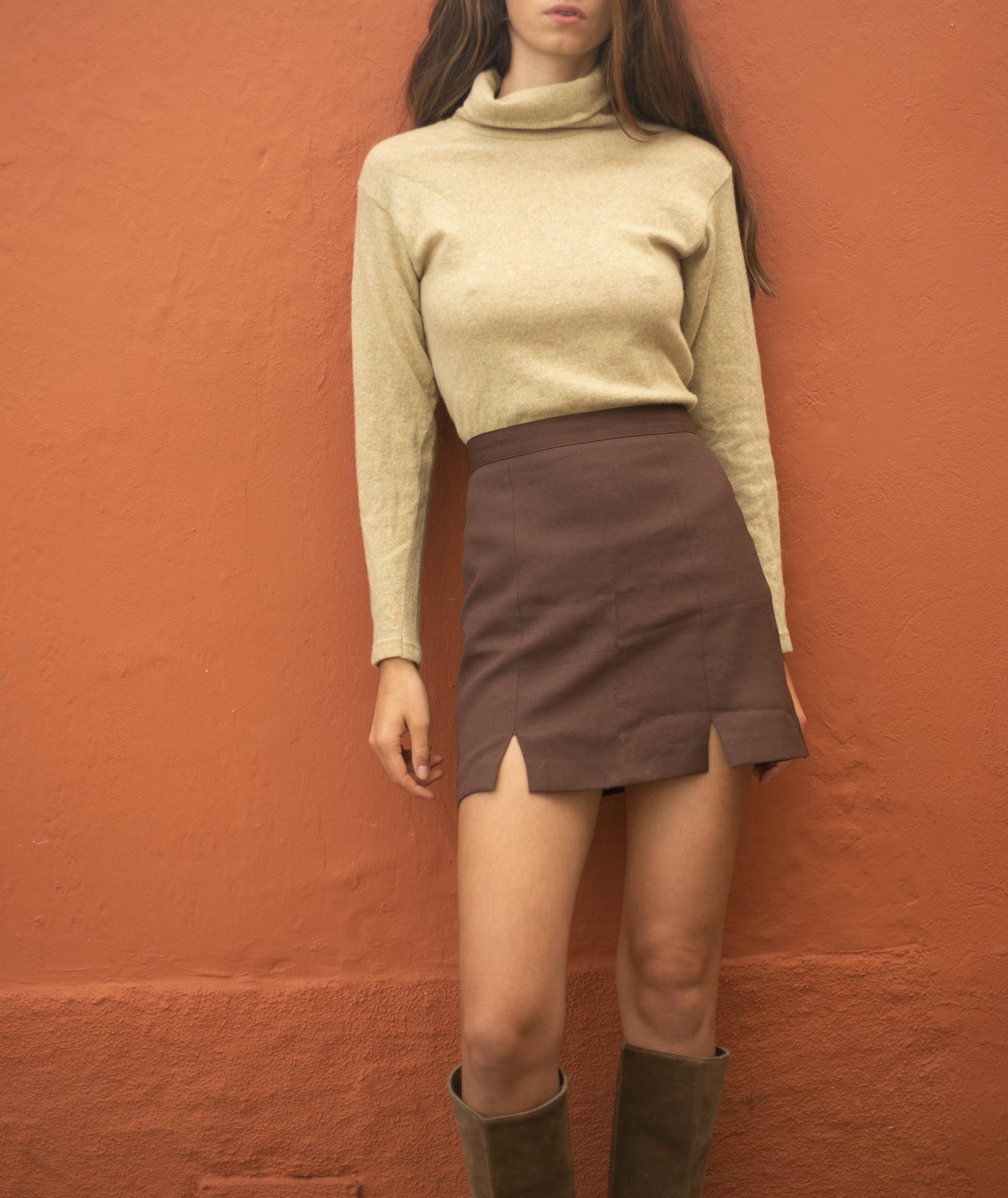 Lambswool Turtleneck Sweater Women, Earthy Yellow Winter Pullover, Après Ski Jumper, Cozy Fall Knitwear, Soft Wool Blend Top, M Medium