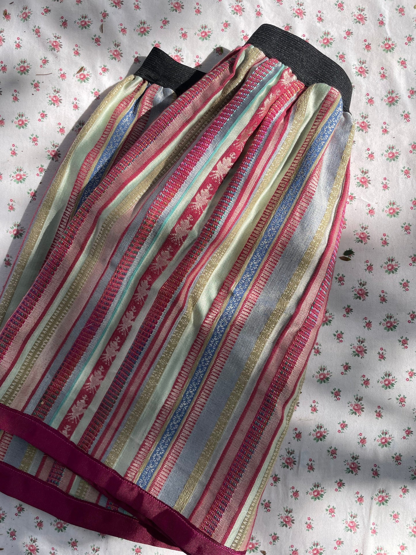 Handmade colourful skirt, Rainbow skirt, Sweet mini skirt, Carnaval skirt, high waist summer skirt, XXS - XS - S