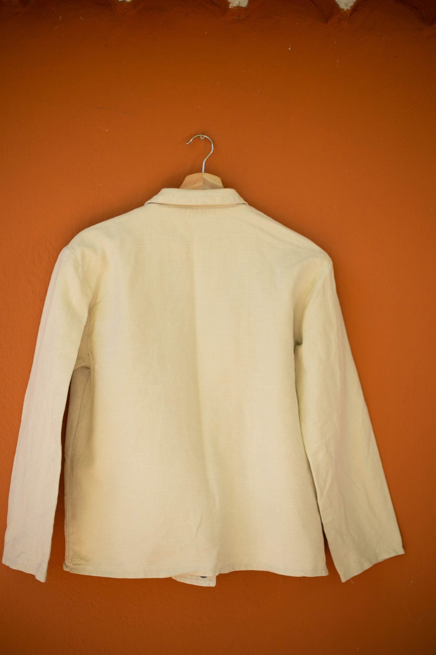 Neutral linen blazer jacket, Vintage smart blazer, Australian natural women clothing, Retro women's clothing, Autumn jacket,