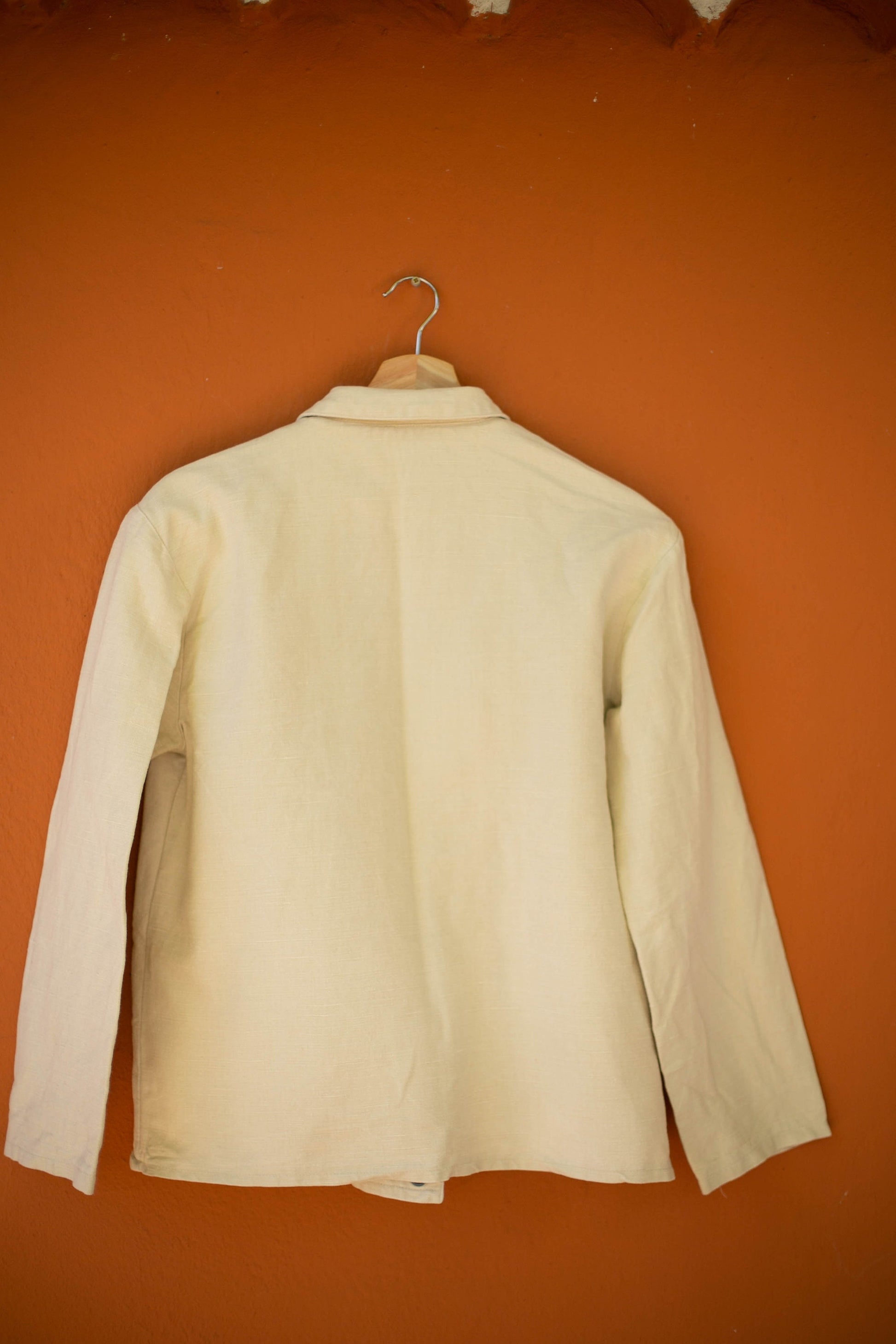 Neutral linen blazer jacket, Vintage smart blazer, Australian natural women clothing, Retro women's clothing, Autumn jacket,