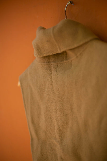 Wool Tan Turtleneck Shawl — additional view 8