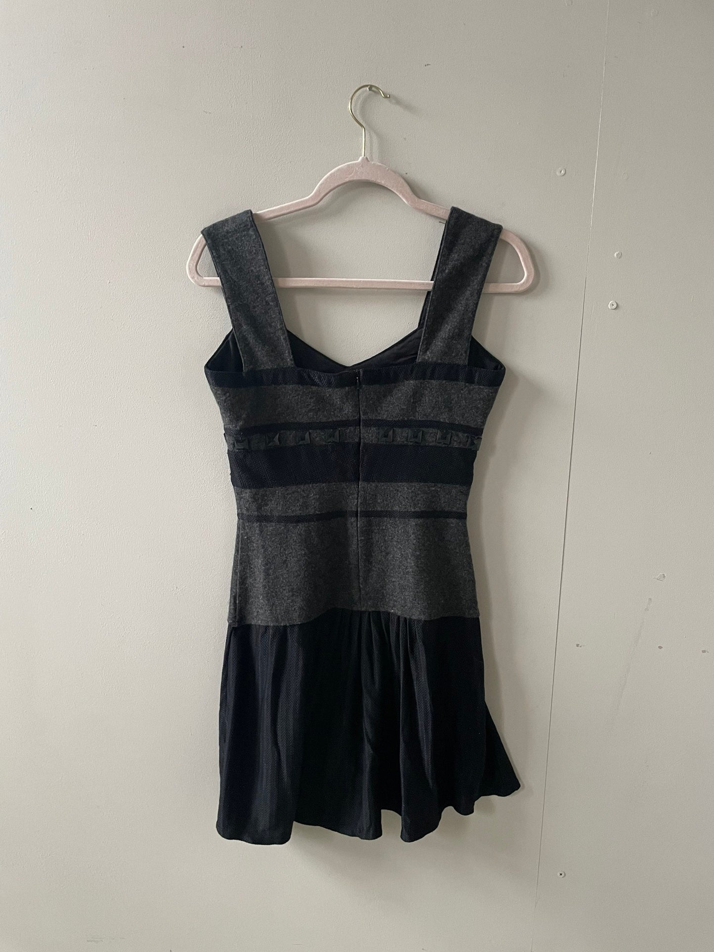 Wool and silk Max & Co studded dress, Designer holiday dress, Little black NYE dress, Vintage designer clothing