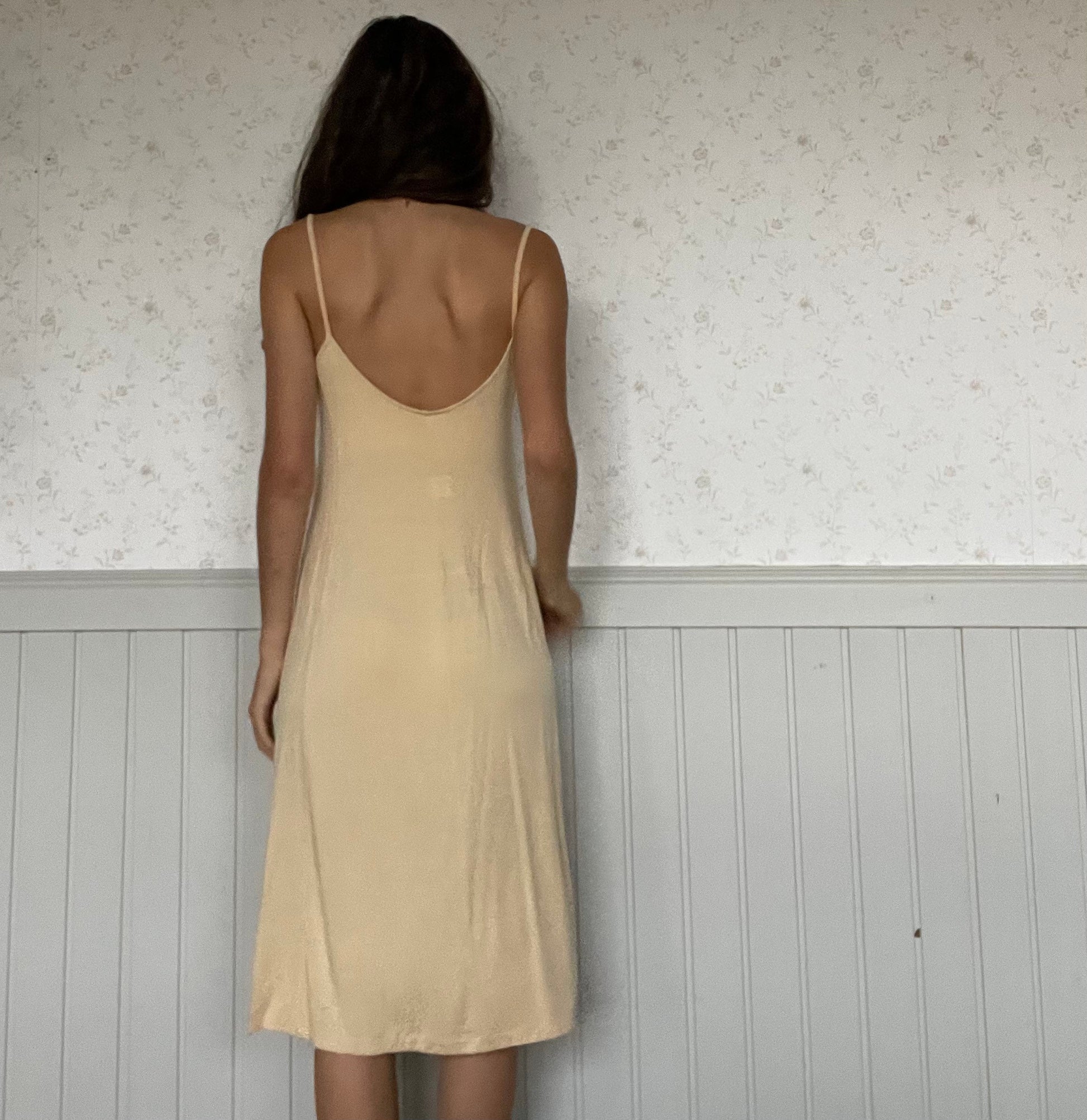 Super soft pastel nightie, yellow Italian nightgown, Cute nightgown, Summer dress, Minimalist sleepwear, Sustainable fashion, Size M dress