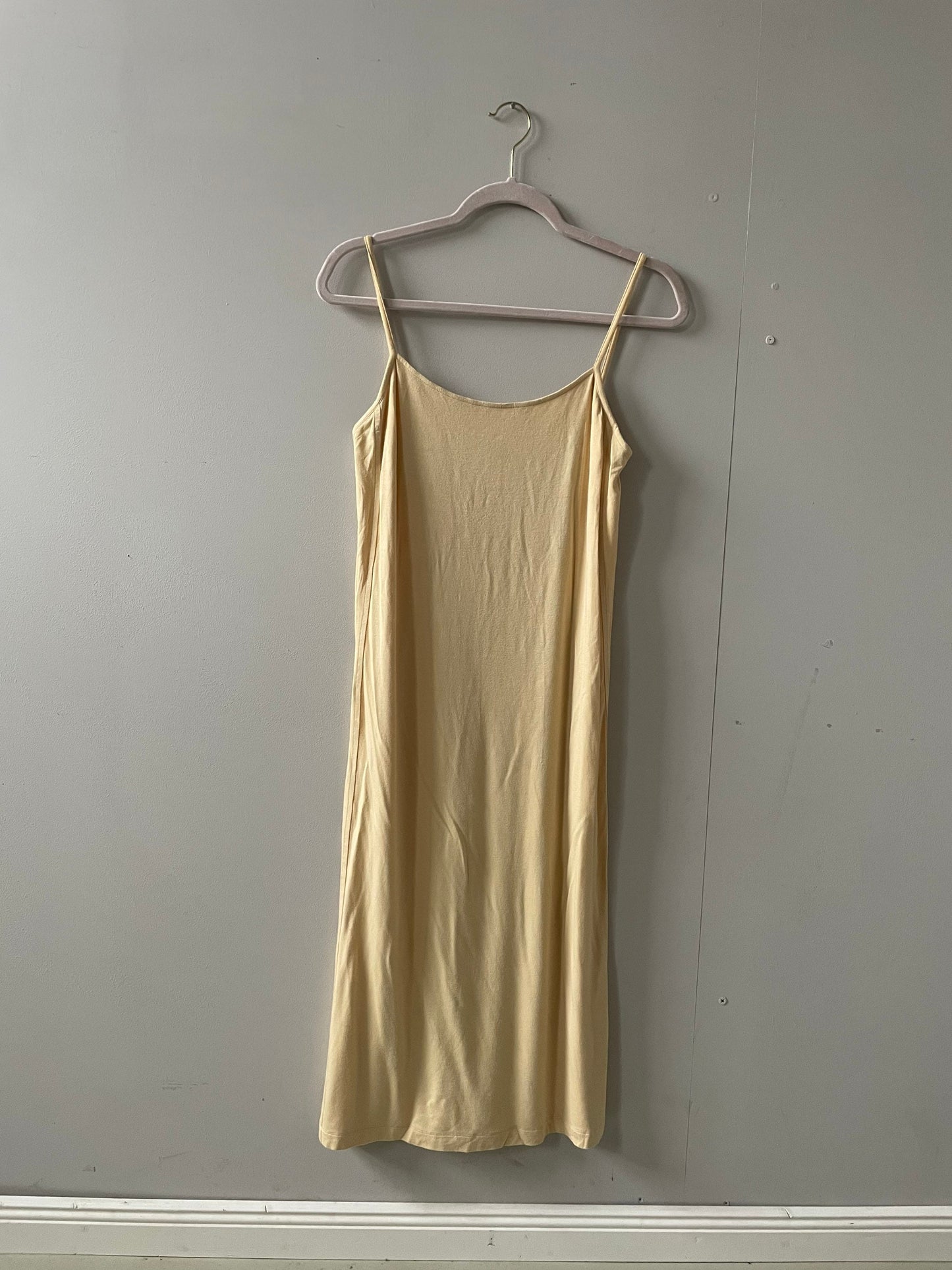 Super soft pastel nightie, yellow Italian nightgown, Cute nightgown, Summer dress, Minimalist sleepwear, Sustainable fashion, Size M dress