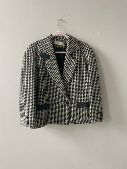 Houndstooth Alpaca Wool Blend Blazer — additional view 7