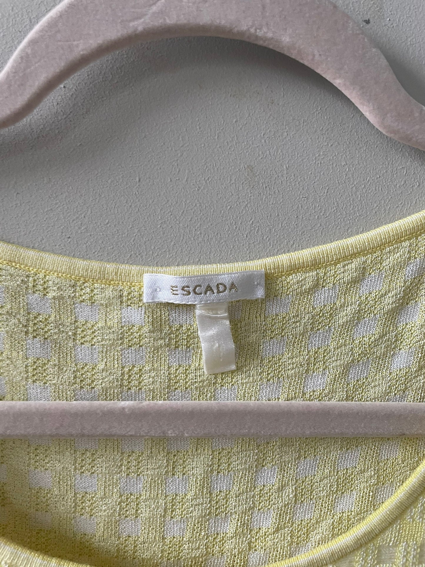 Vintage Escada pastel yellow tank, Vintage designer top, Summer tank, Cute summer top, Yellow tank, Vintage designer top