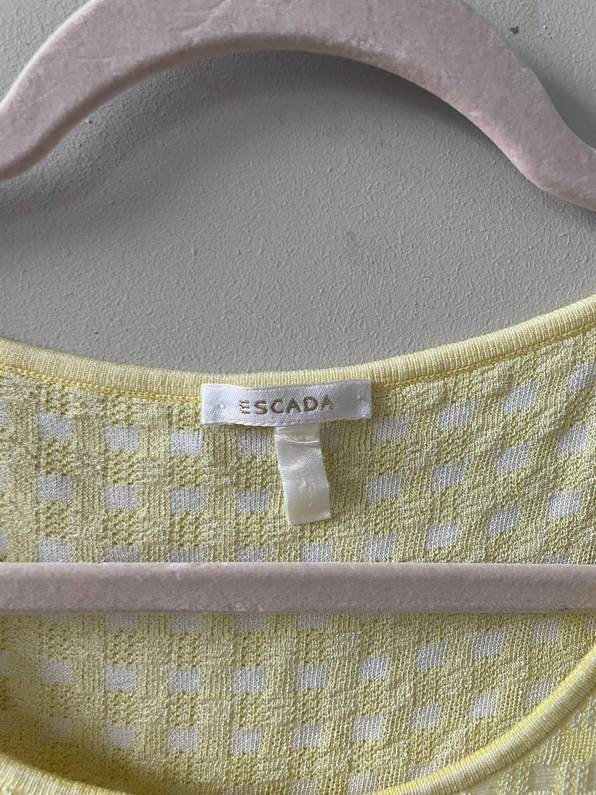 Vintage Escada pastel yellow tank, Vintage designer top, Summer tank, Cute summer top, Yellow tank, Vintage designer top