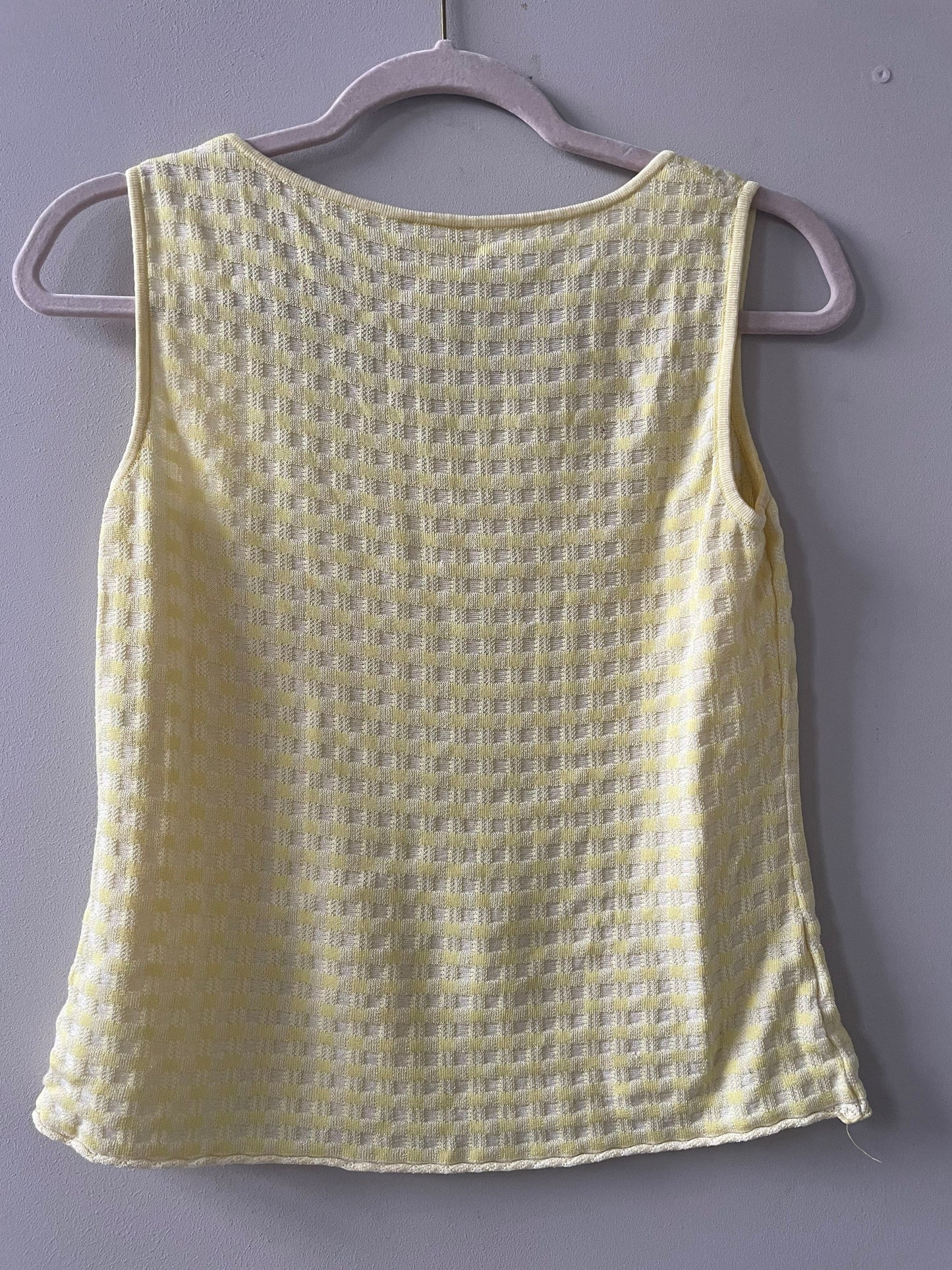 Vintage Escada pastel yellow tank, Vintage designer top, Summer tank, Cute summer top, Yellow tank, Vintage designer top