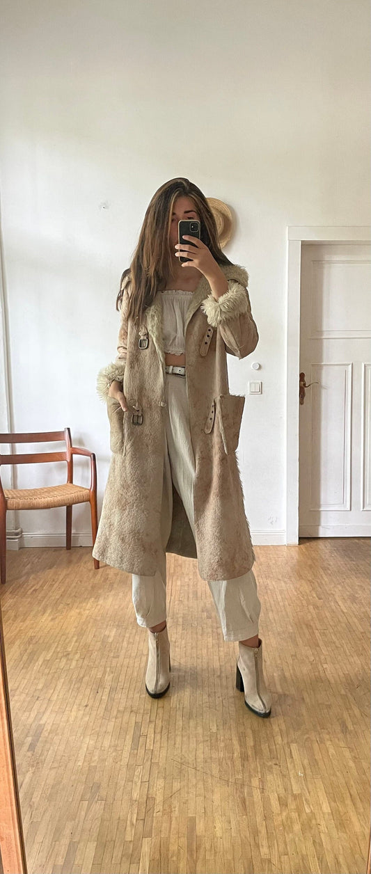 Vintage Armani VEGAN winter coat, Faux fur jacket, Almost Famous jacket, Kate Hudson Almost Famous, 70s Jacket, Retro winter coat