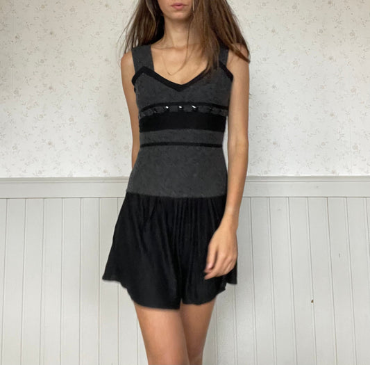 Wool and silk Max & Co studded dress, Designer holiday dress, Little black NYE dress, Vintage designer clothing