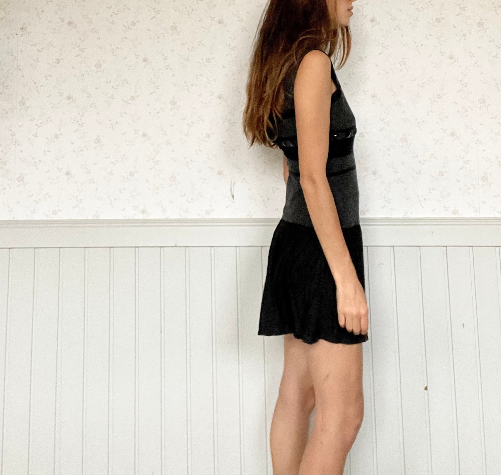 Wool and silk Max & Co studded dress, Designer holiday dress, Little black NYE dress, Vintage designer clothing