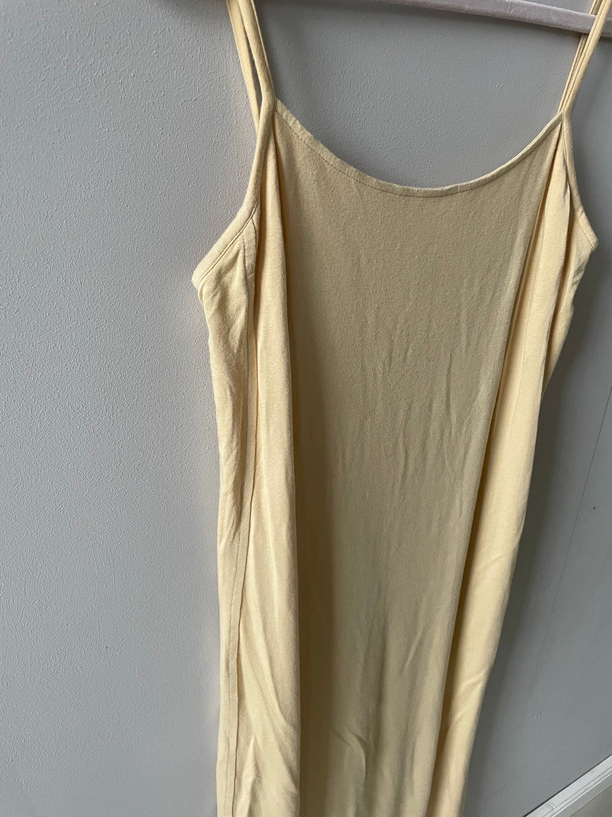 Super soft pastel nightie, yellow Italian nightgown, Cute nightgown, Summer dress, Minimalist sleepwear, Sustainable fashion, Size M dress