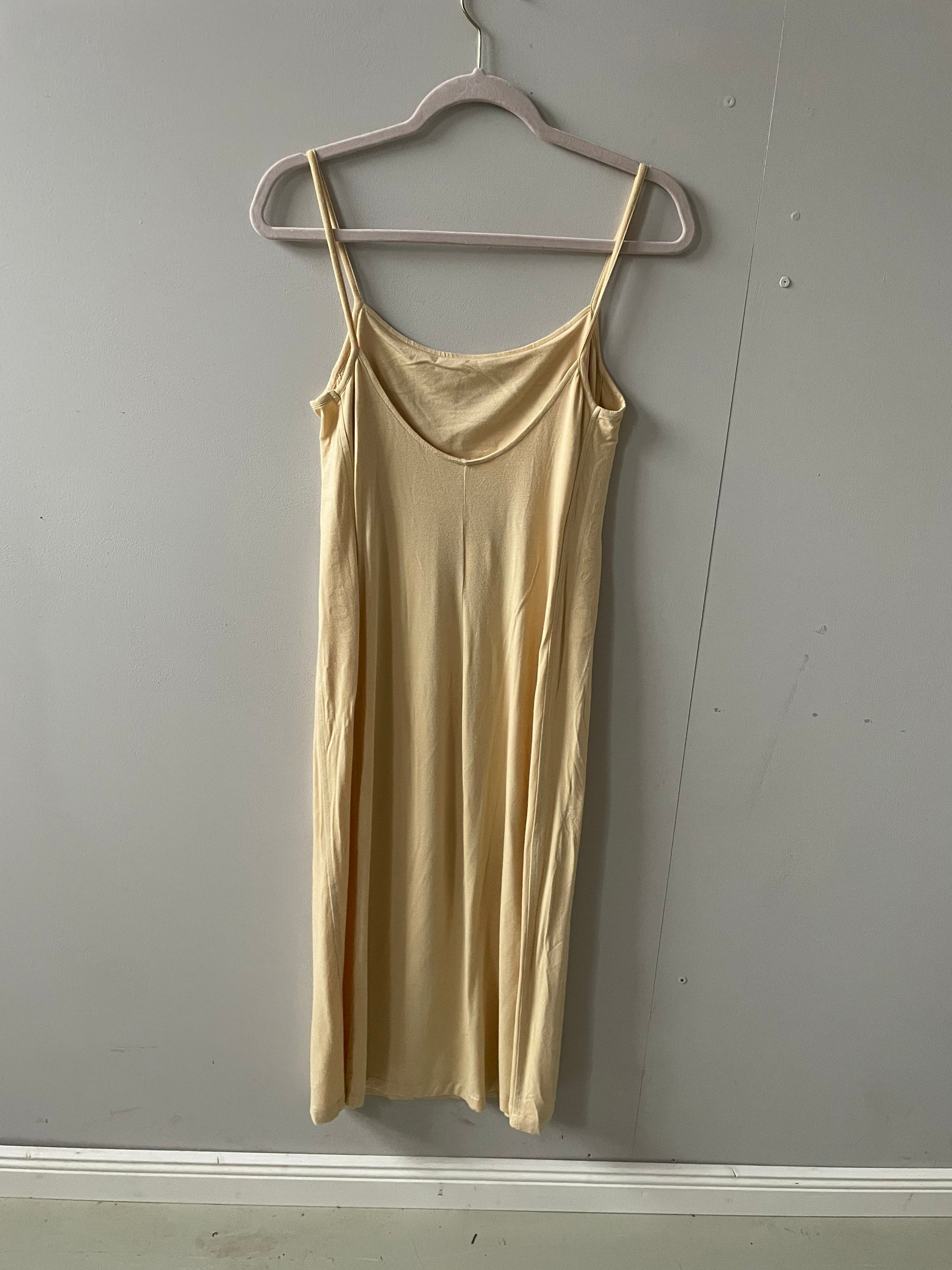 Super soft pastel nightie, yellow Italian nightgown, Cute nightgown, Summer dress, Minimalist sleepwear, Sustainable fashion, Size M dress