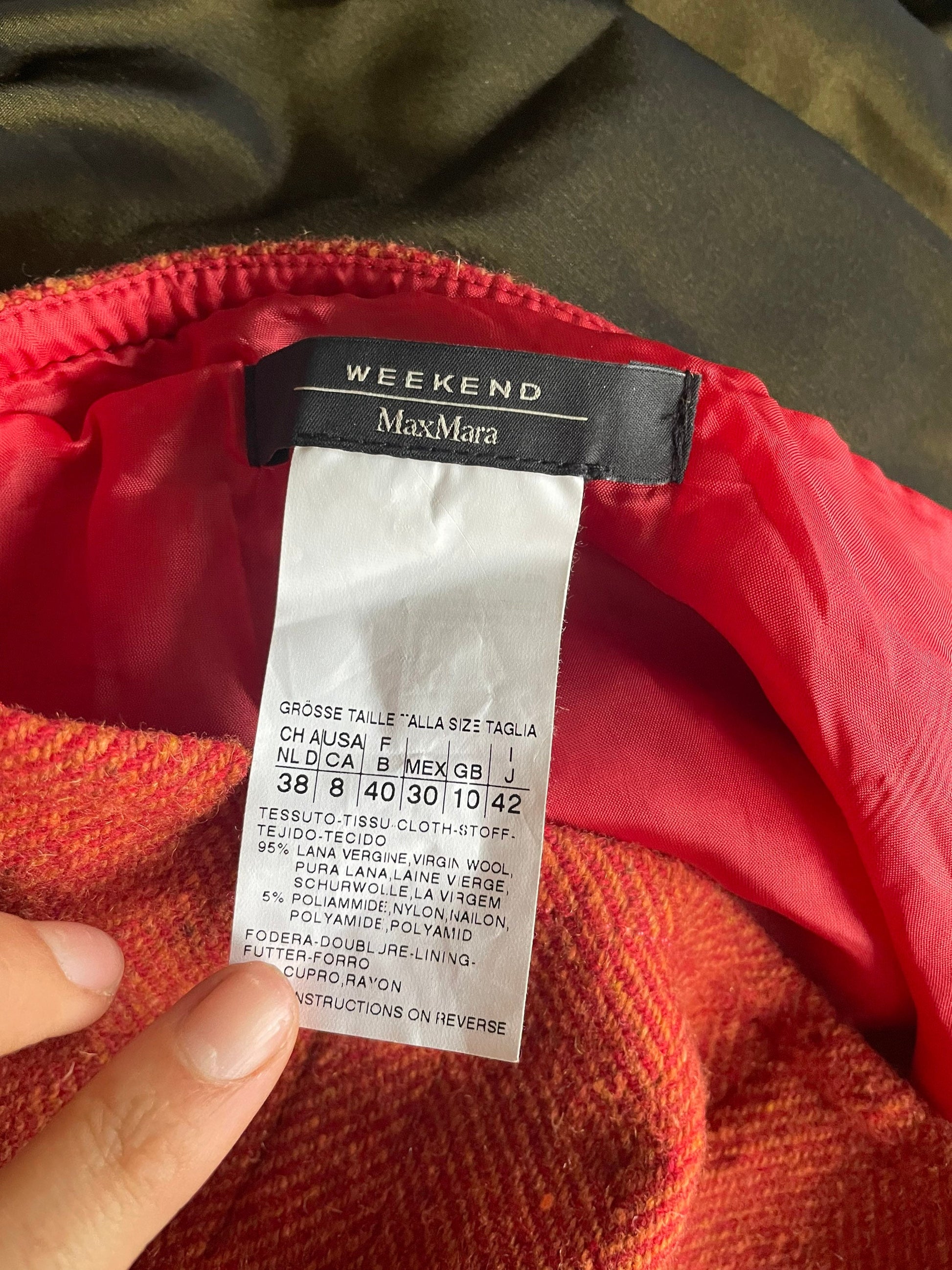 Burnt Orange Wool Skirt – Vintage Weekend Max Mara