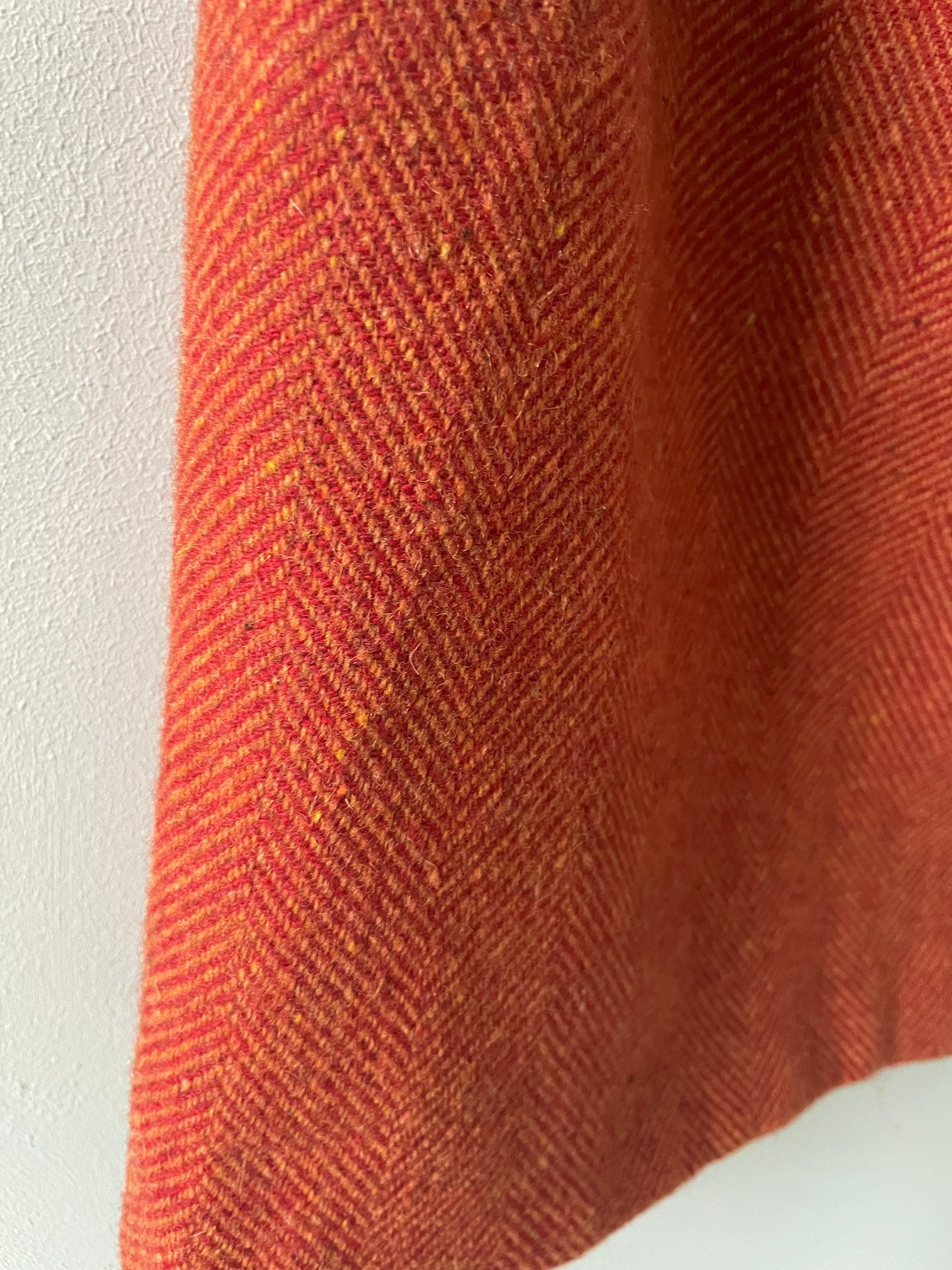 Weekend Max Mara skirt, Burnt orange virgin wool skirt, Designer skirt, Winter skirt, Herringbone Skirt