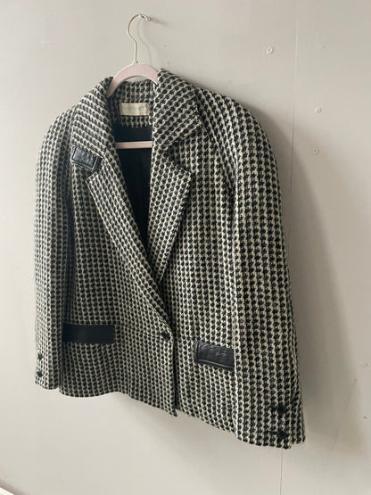 Houndstooth Alpaca Wool Blend Blazer — additional view 9