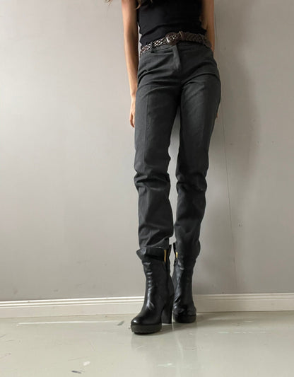 Weekend Max Mara Grey Cigarette Trousers — back view
