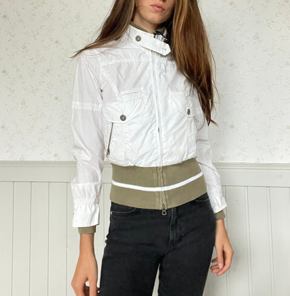 Vintage Woolrich White Windbreaker Jacket