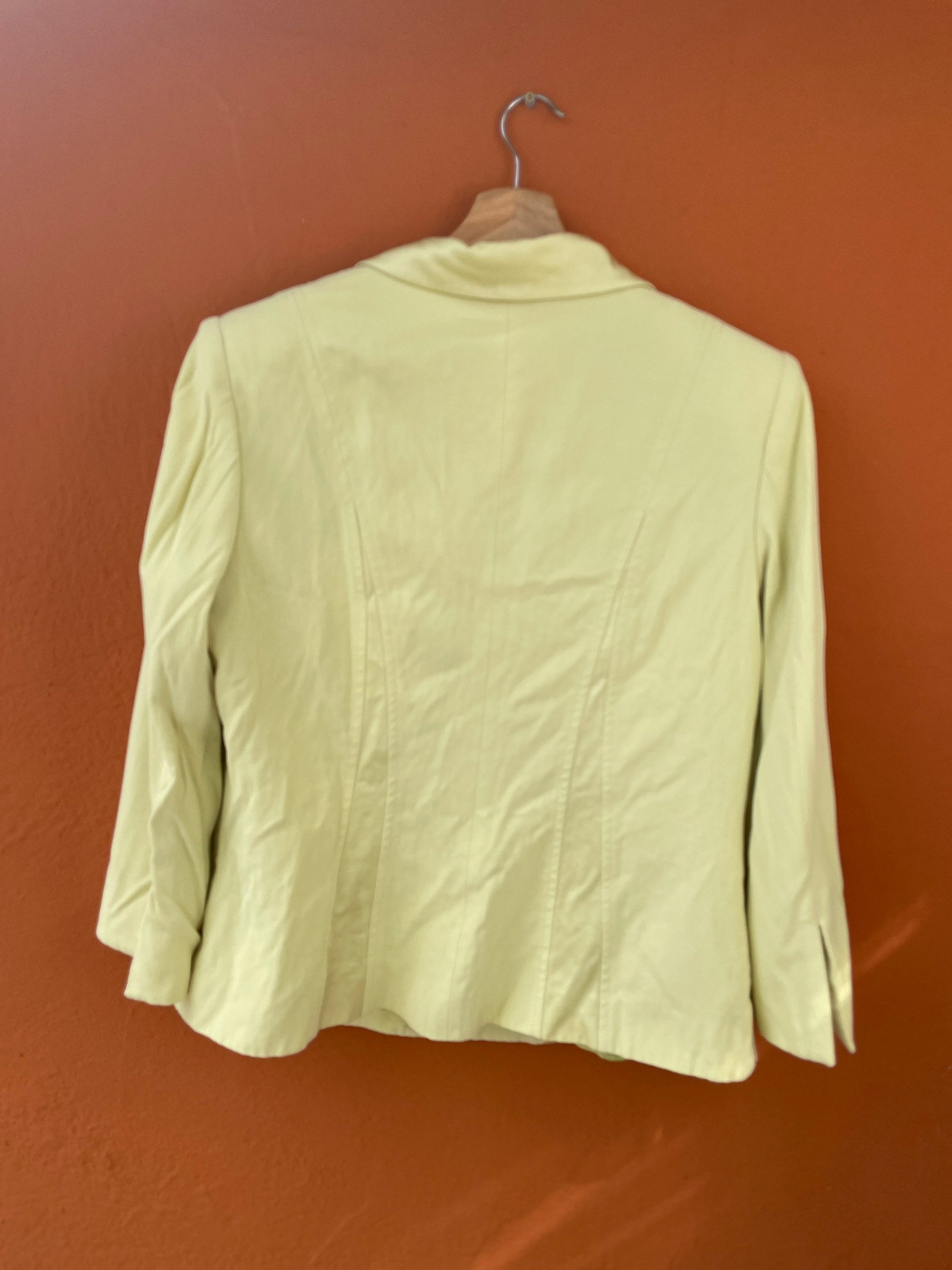 Vintage apple green Marta Palmieri formal blazer jacket, Feminine event wear, Classic design blazer