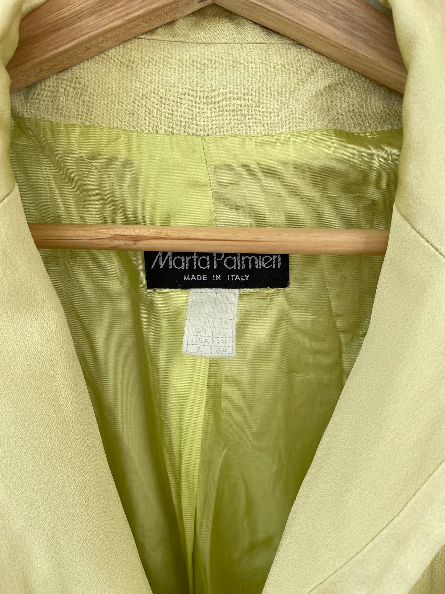 Vintage apple green Marta Palmieri formal blazer jacket, Feminine event wear, Classic design blazer