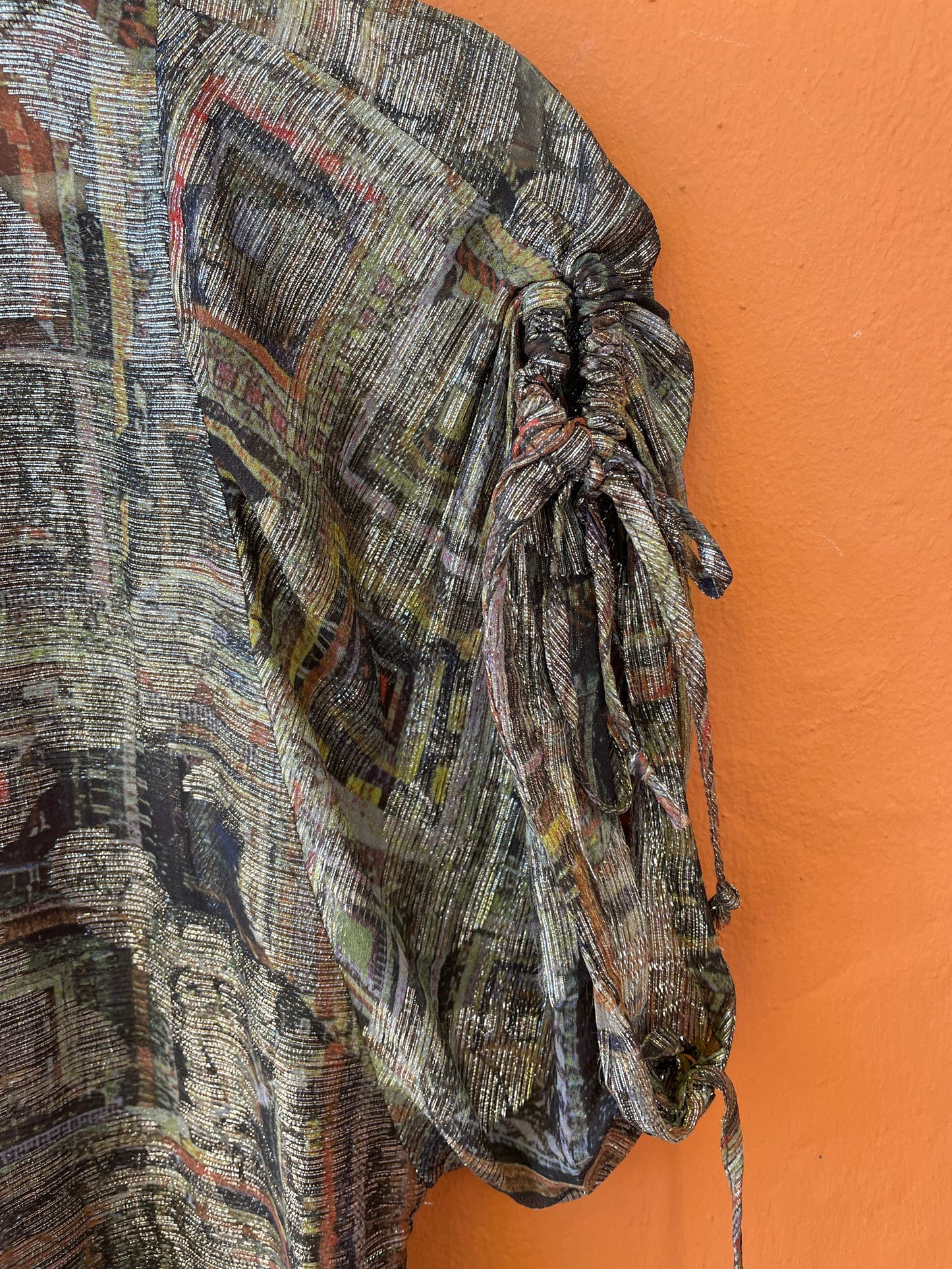 Isabel Marant french designer mini dress, Short golden glitter summer dress, Disco party outfit, Branded vintage clothing,