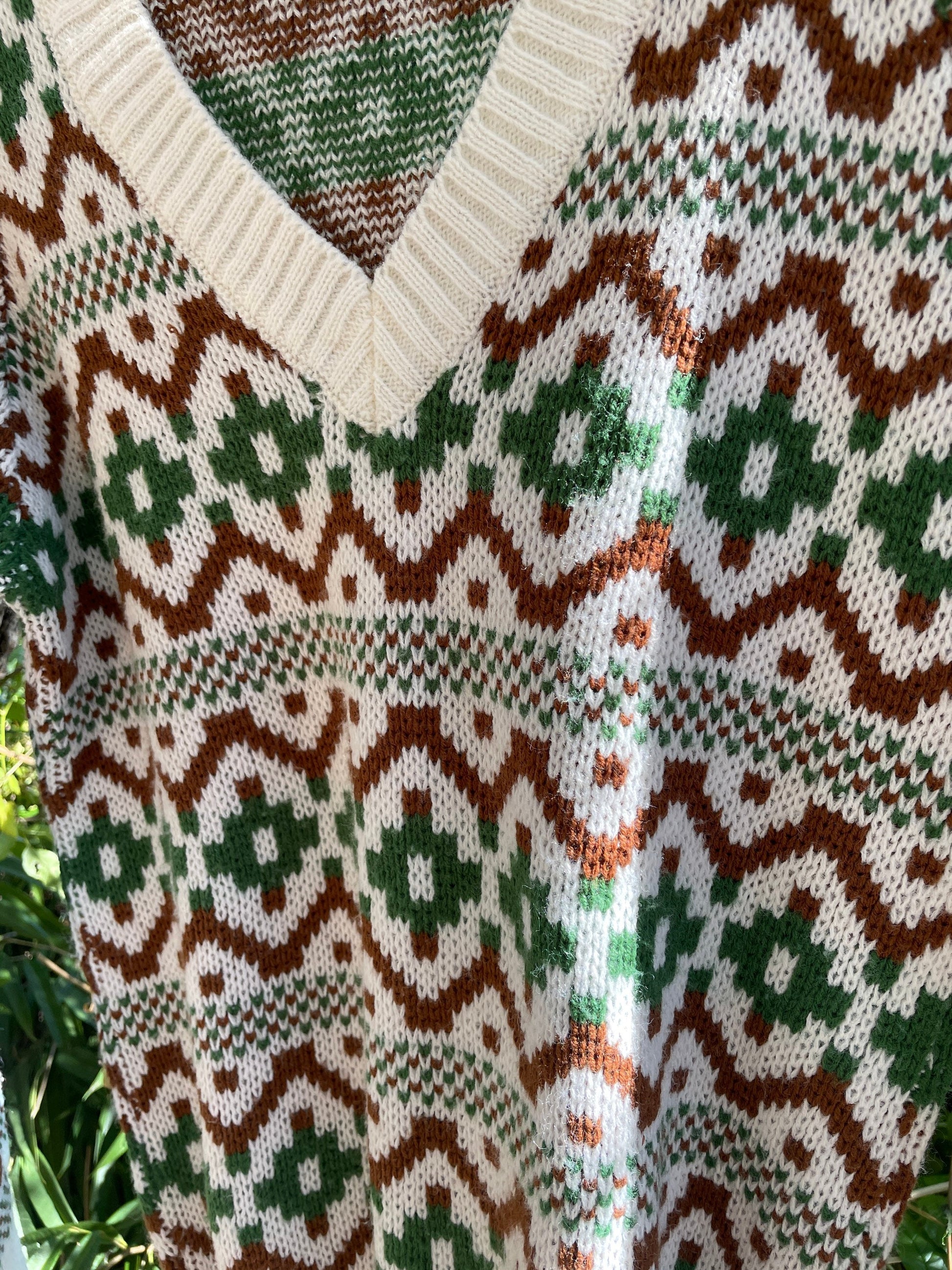 Vintage sweater with groovy pattern, Après-ski jumper, Vintage christmas sweater, Peruvian jumper, Handmade jumper, Ethical